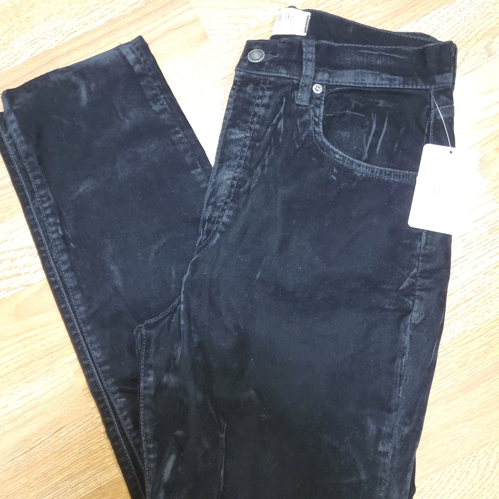 Black velvet jeans